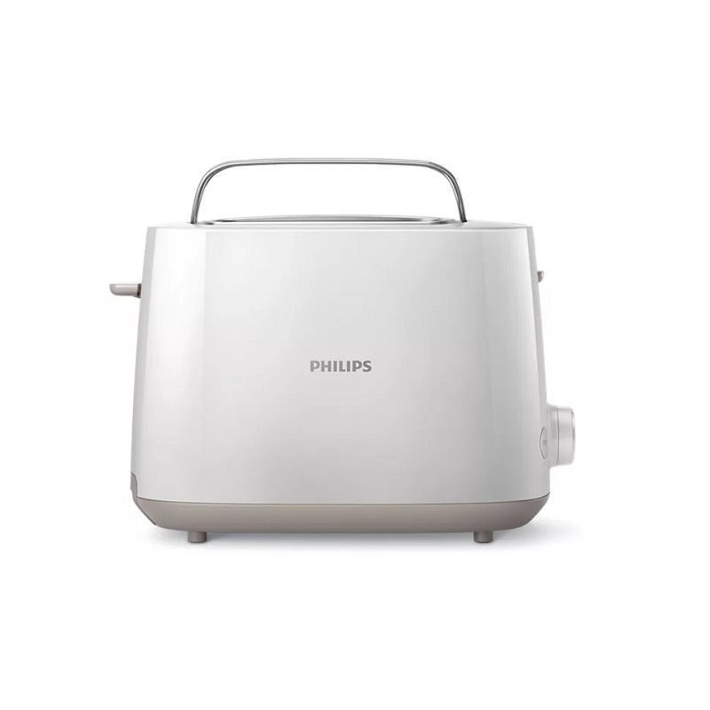توستر فيليبس عدد 8 إعدادت، رف مضمن لتسخين الكعك بتصميم صغير، ابيض - HD2581/01